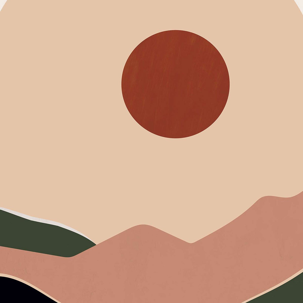Papier peint, bohemian lake terracotta, HEXOA