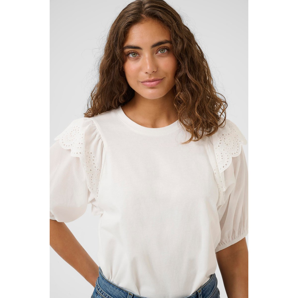 T-shirt à manches courtes blanc spring gardenia, CULTURE