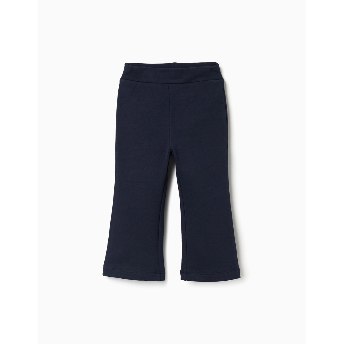 Leggings évasé en coton peigné bleu foncé, ZIPPY