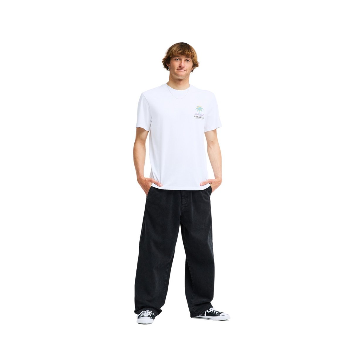 T shirt manches courtes PORTAL blanc white, BILLABONG