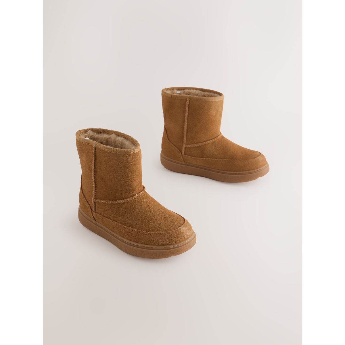 Bottines hydrofuges en daim marron fauve, NEXT