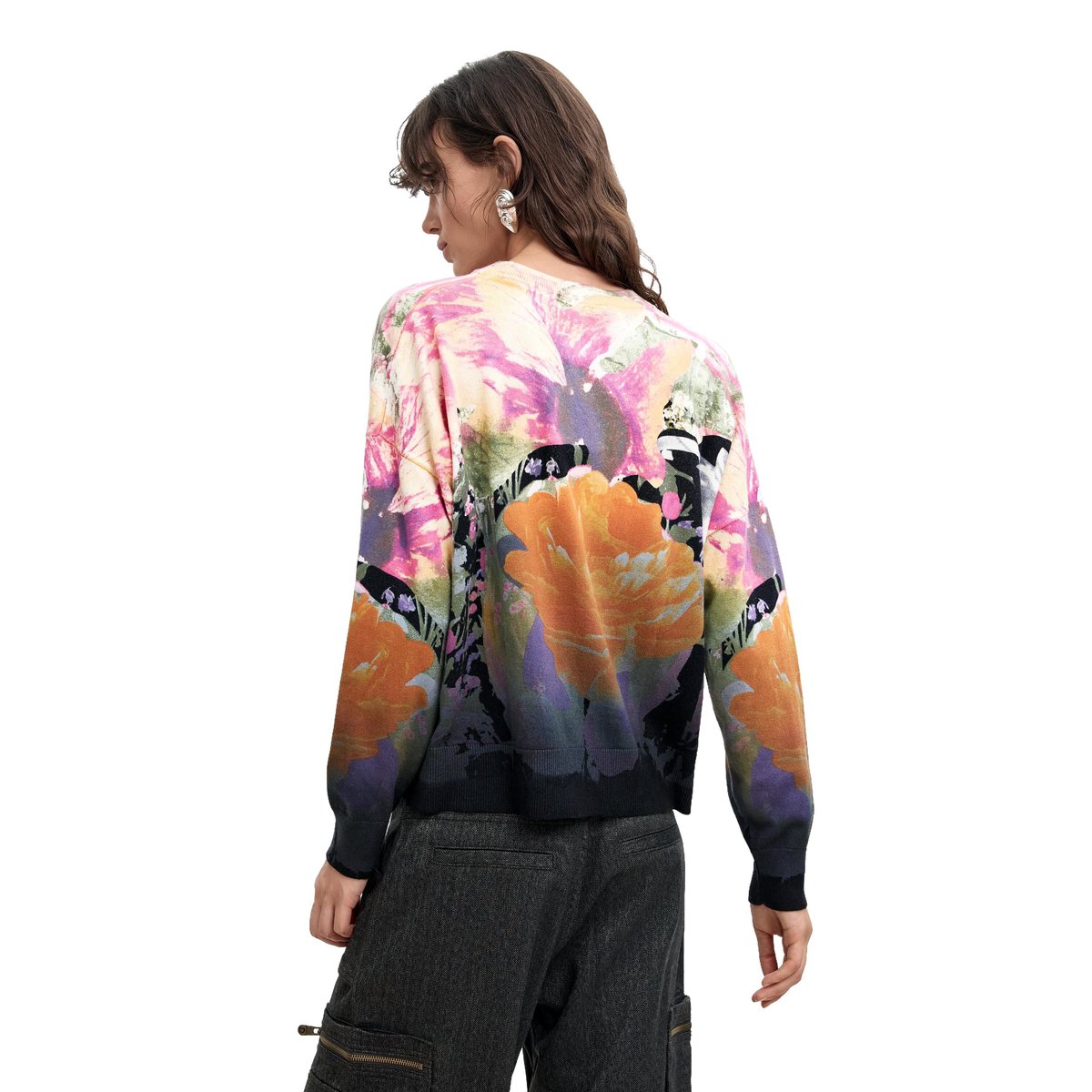 Pull imprimé Lacroix noir, DESIGUAL