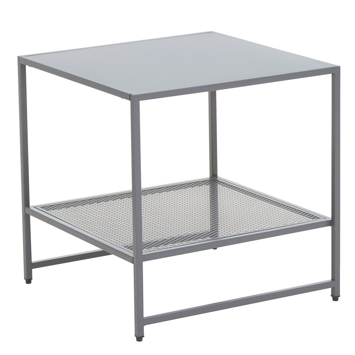 Jett Industrial Metal Square Side Table grey, SO'HOME