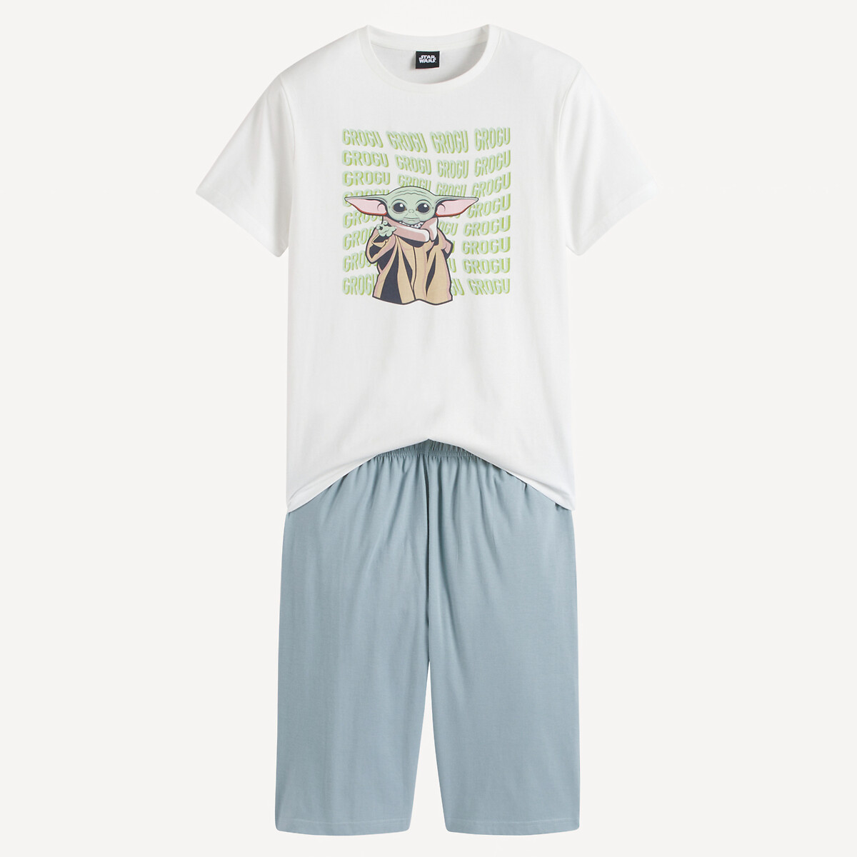 Pyjashort Grogu ecru/vert, STAR WARS