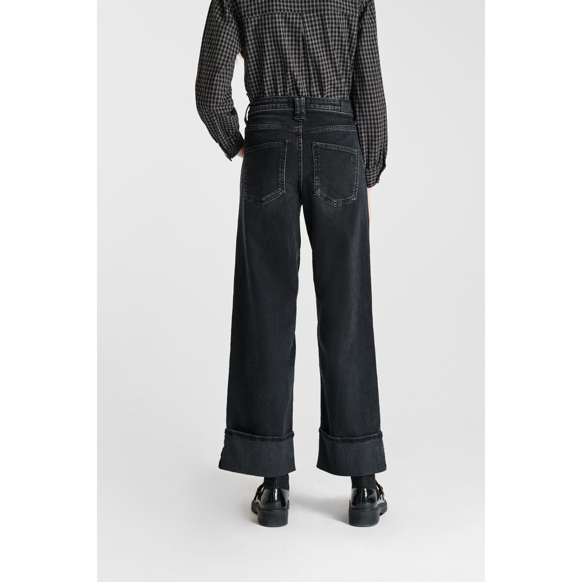 Jeans droite REVERS, longueur 34 black / black, LE TEMPS DES CERISES