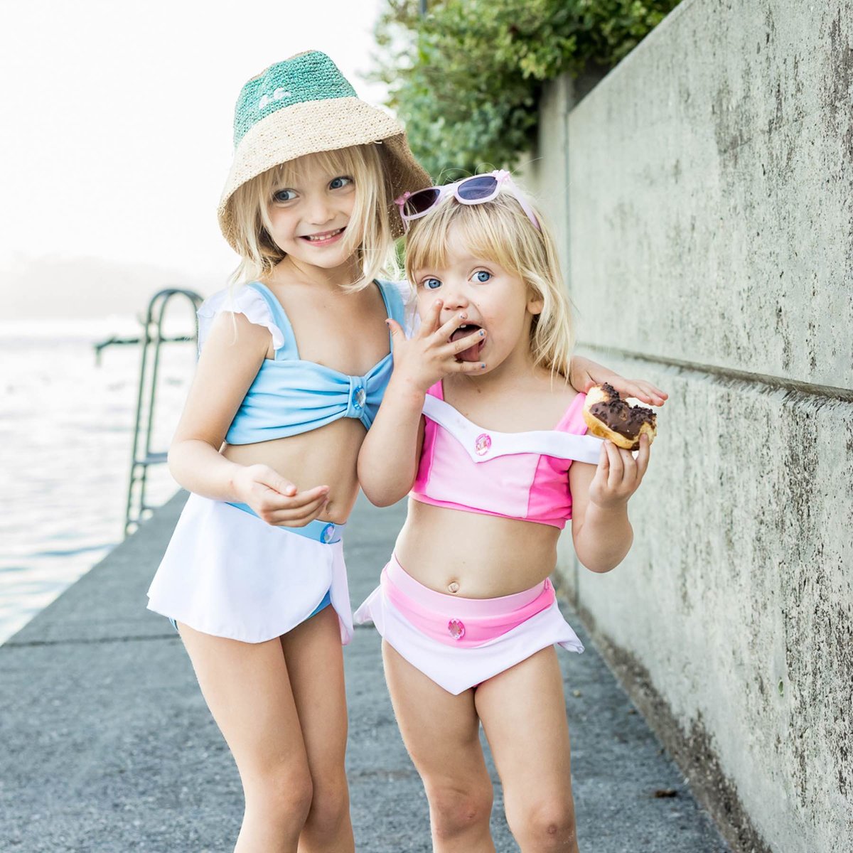 Maillot de bain 2 pièces fille princesse bleu, GREAT PRETENDERS