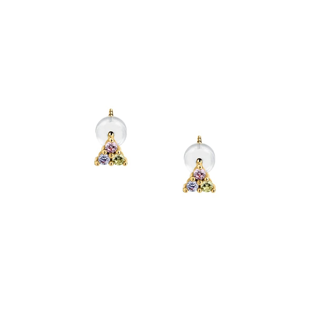 Boucles d'oreilles en Or 375/1000/oxyde de zirconium De Zirconium et Oxyde de zirconium or, JULIETTE