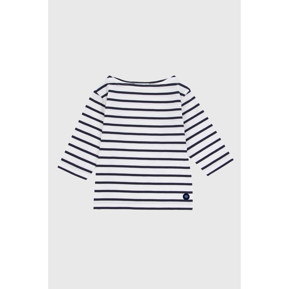 Marinière Beg Meil Kids - coton léger blanc/navire, ARMOR-LUX