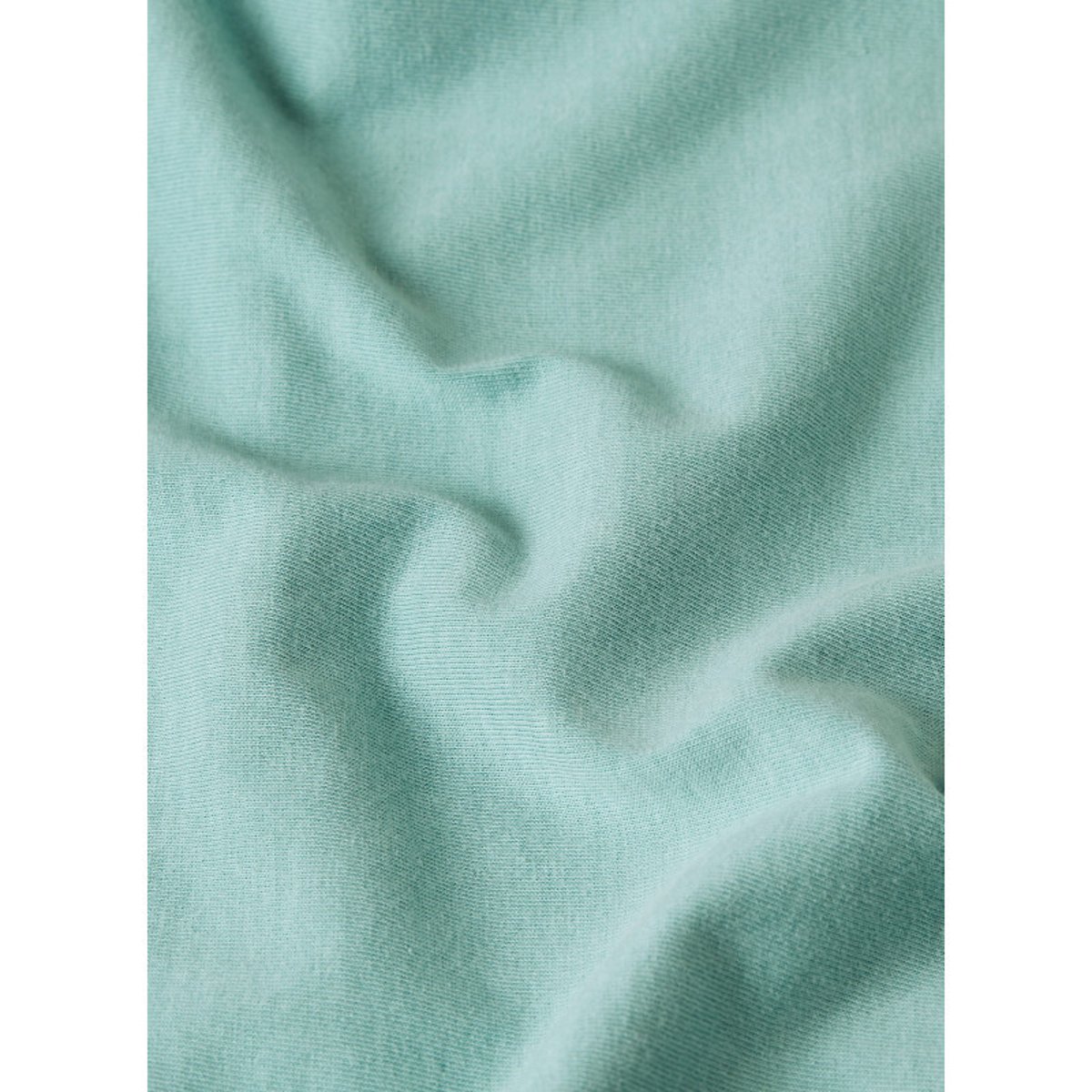 T-shirt en coton biologique vert d'eau uni avec un logo sur le coeur bleu, G-Star RAW