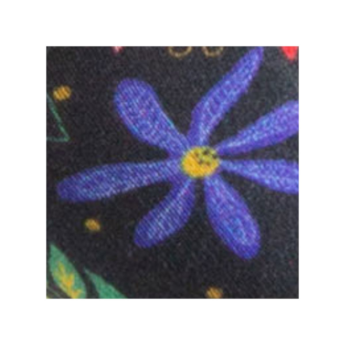 Mi-chaussettes imprimées Femme All over floral viscose de bambou noir, KINDY
