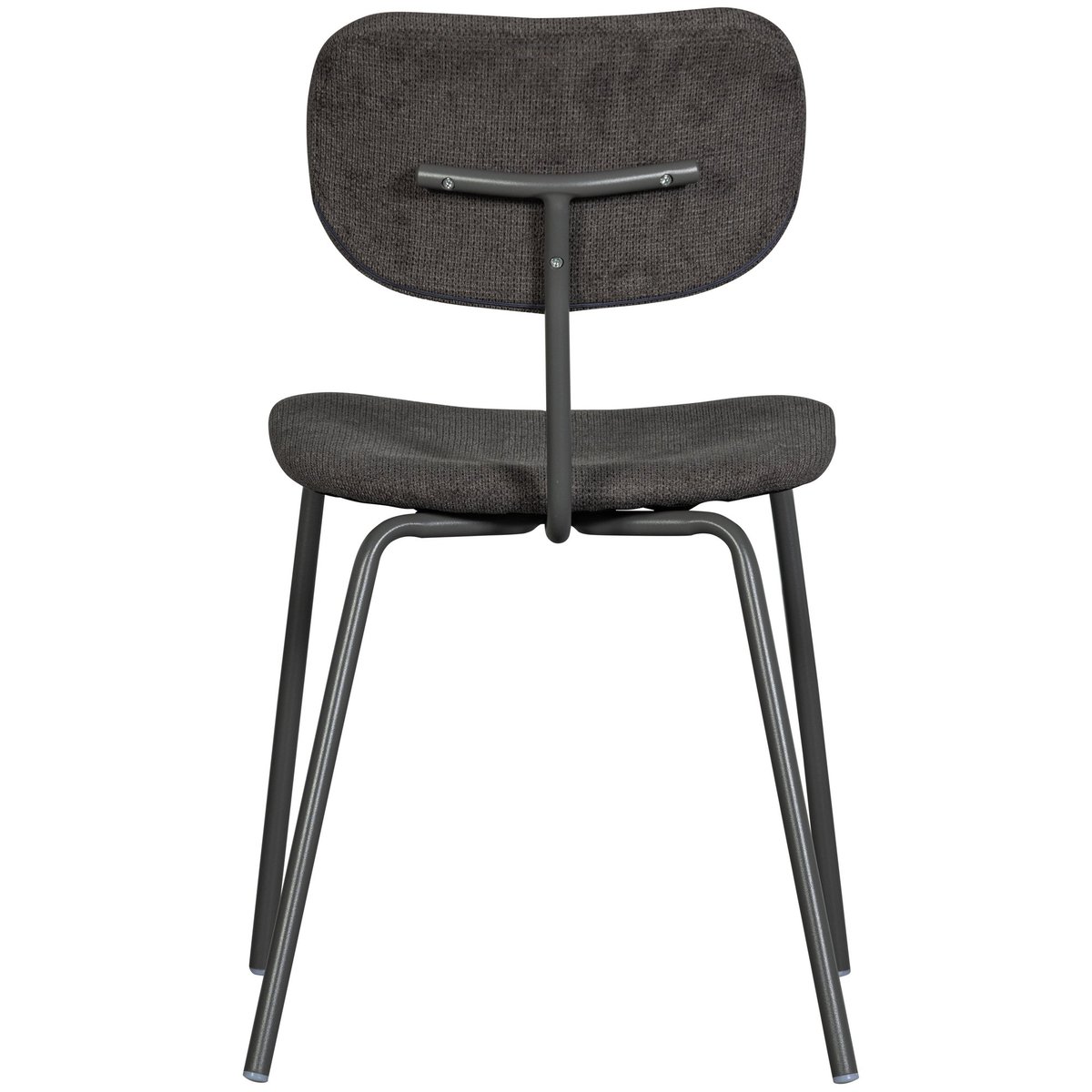 Lot de 2 chaises de table en polyester LINK marron, WOOOD