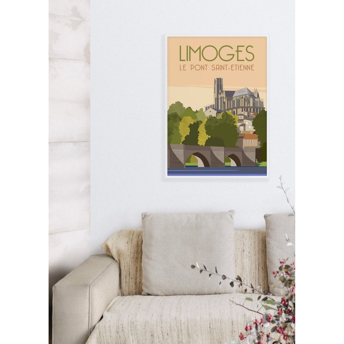 Affiche ville Limoges 2 blanc, L'AFFICHERIE