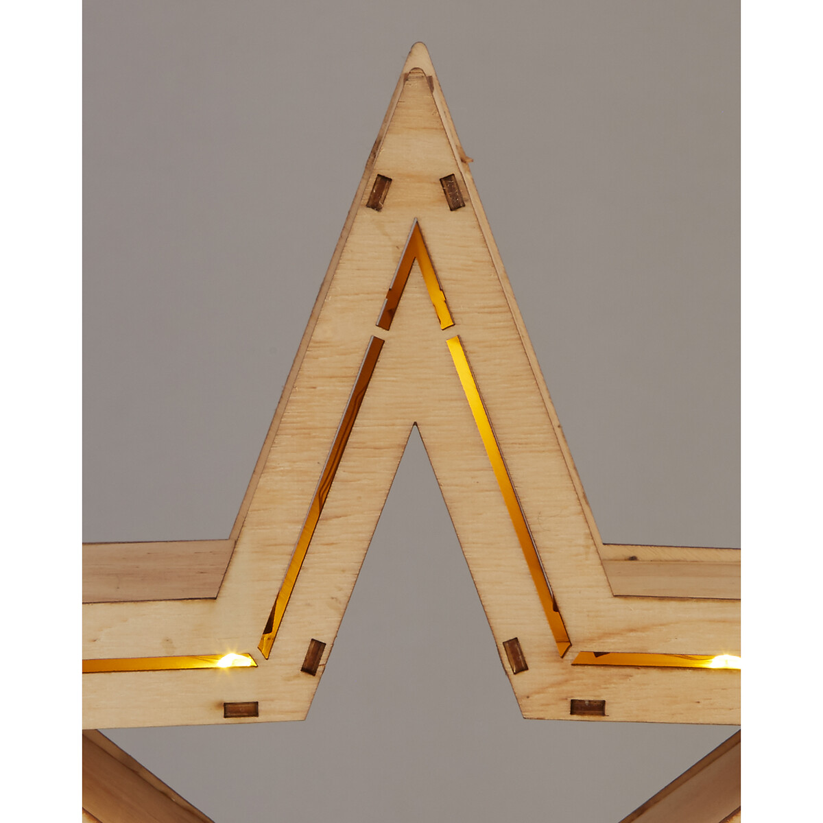 27cm Hanging Wooden Star Lamp natural, SO'HOME