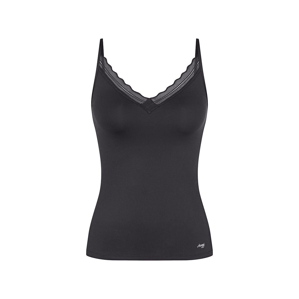 Débardeur fines bretelles, GO BLUSH noir, SLOGGI