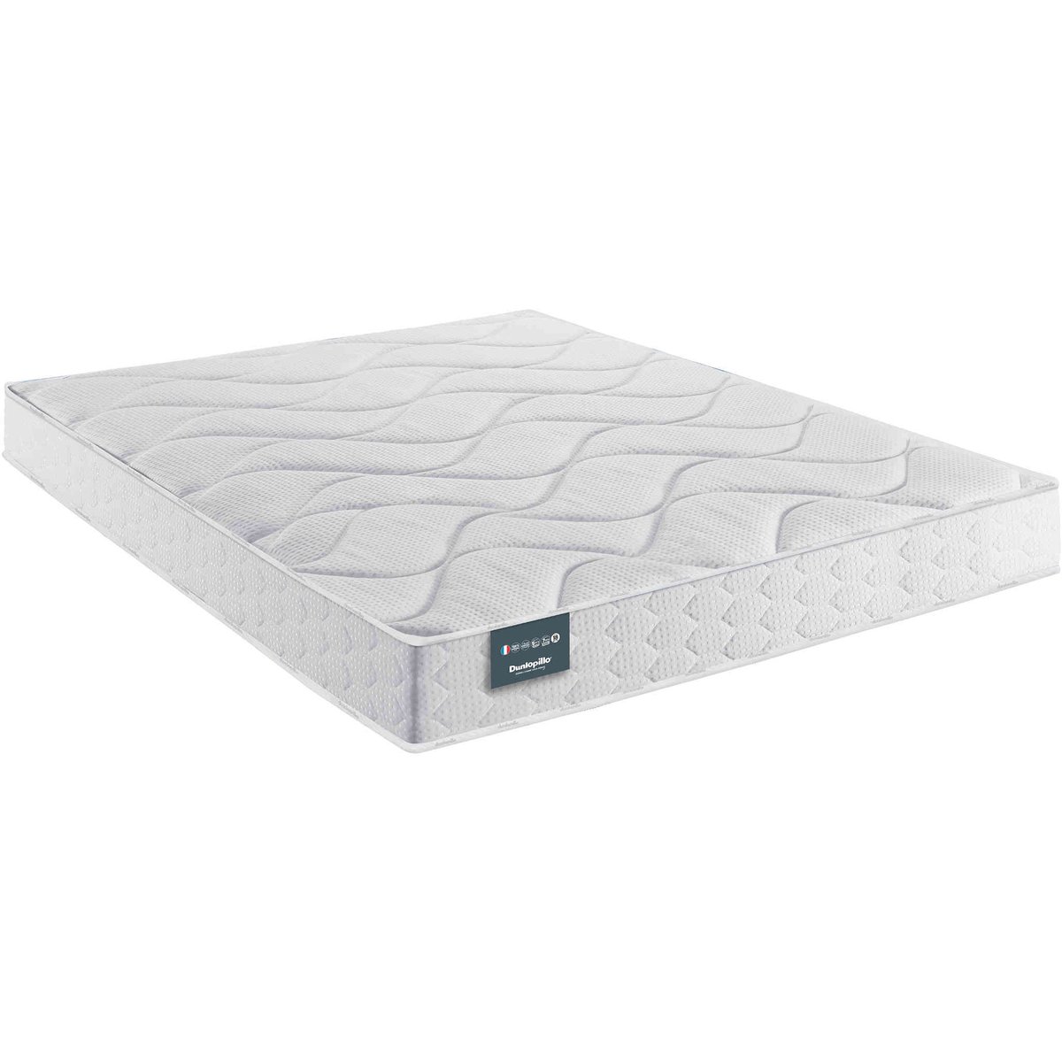 Matelas mousse ferme Aérial, 18cm TULIPE blanc, DUNLOPILLO