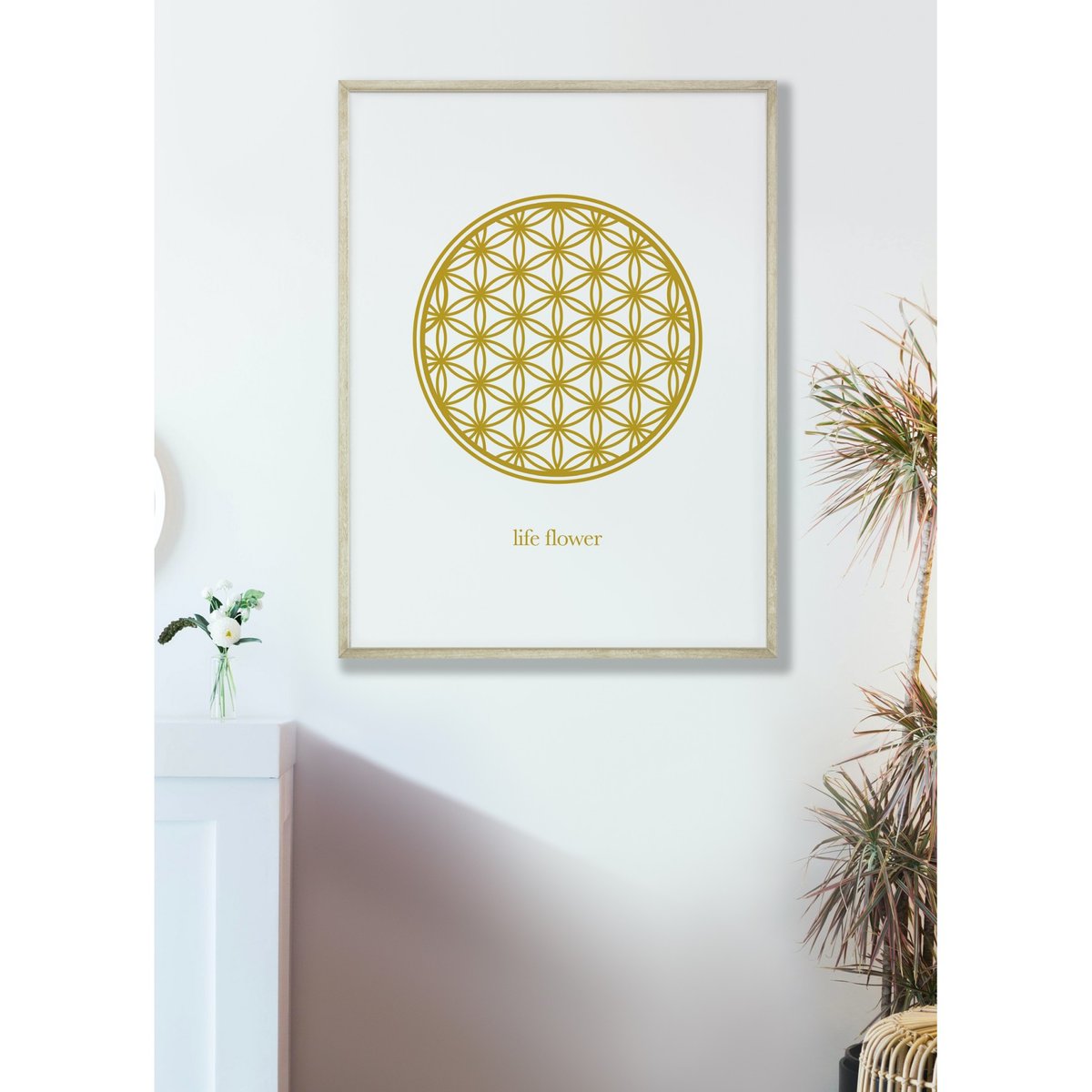 Affiche Fleur de vie blanc, L'AFFICHERIE