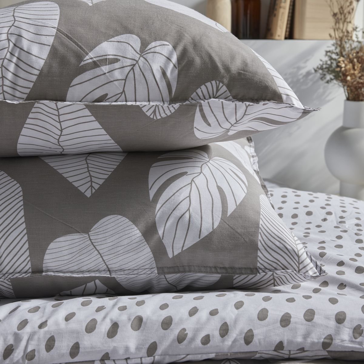 Parure de lit zippée imprimé Floral coton MAWIRA AUGUSTINE beige, TODAY