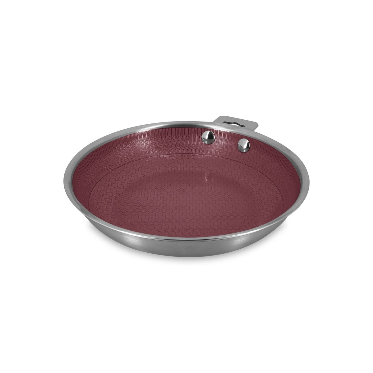 Poêle 24cm en acier inoxydable, AGLAE lie de vin, MENASTYL