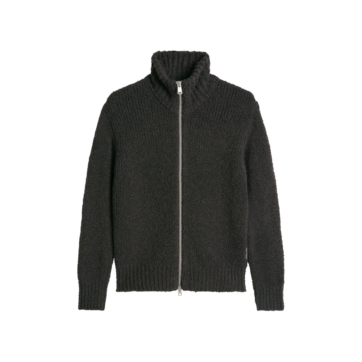 Cardigan oversize en maille bouclée en mélange de laine vierge douce noir, MARC O'POLO