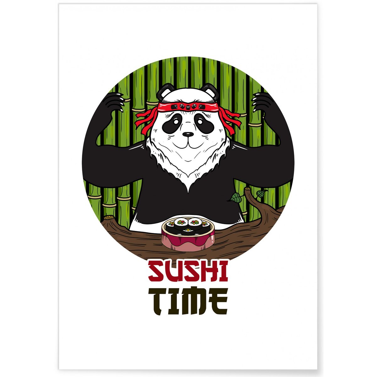 Affiche Sushi Time blanc, L'AFFICHERIE
