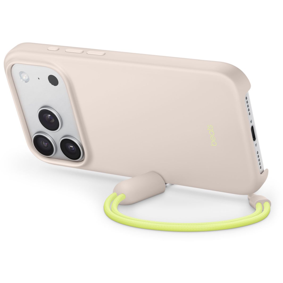Coque iPhone 17 Pro Magsafe stand Gris gypse couleur unique, BEATS BY DR,DRE