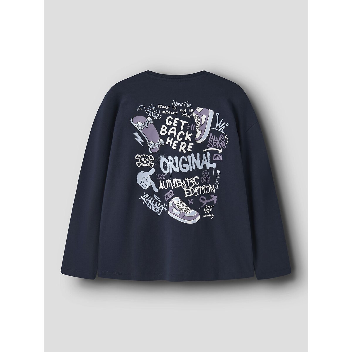 Camiseta de manga larga azul marino, NAME IT