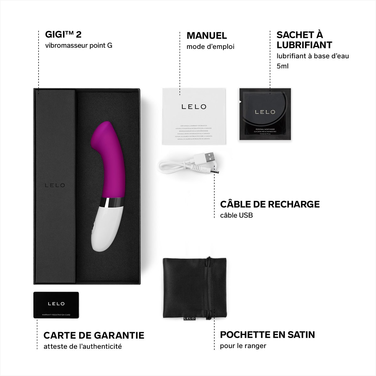Vibromasseur Femme Point G, GIGI 2 deep rose, LELO