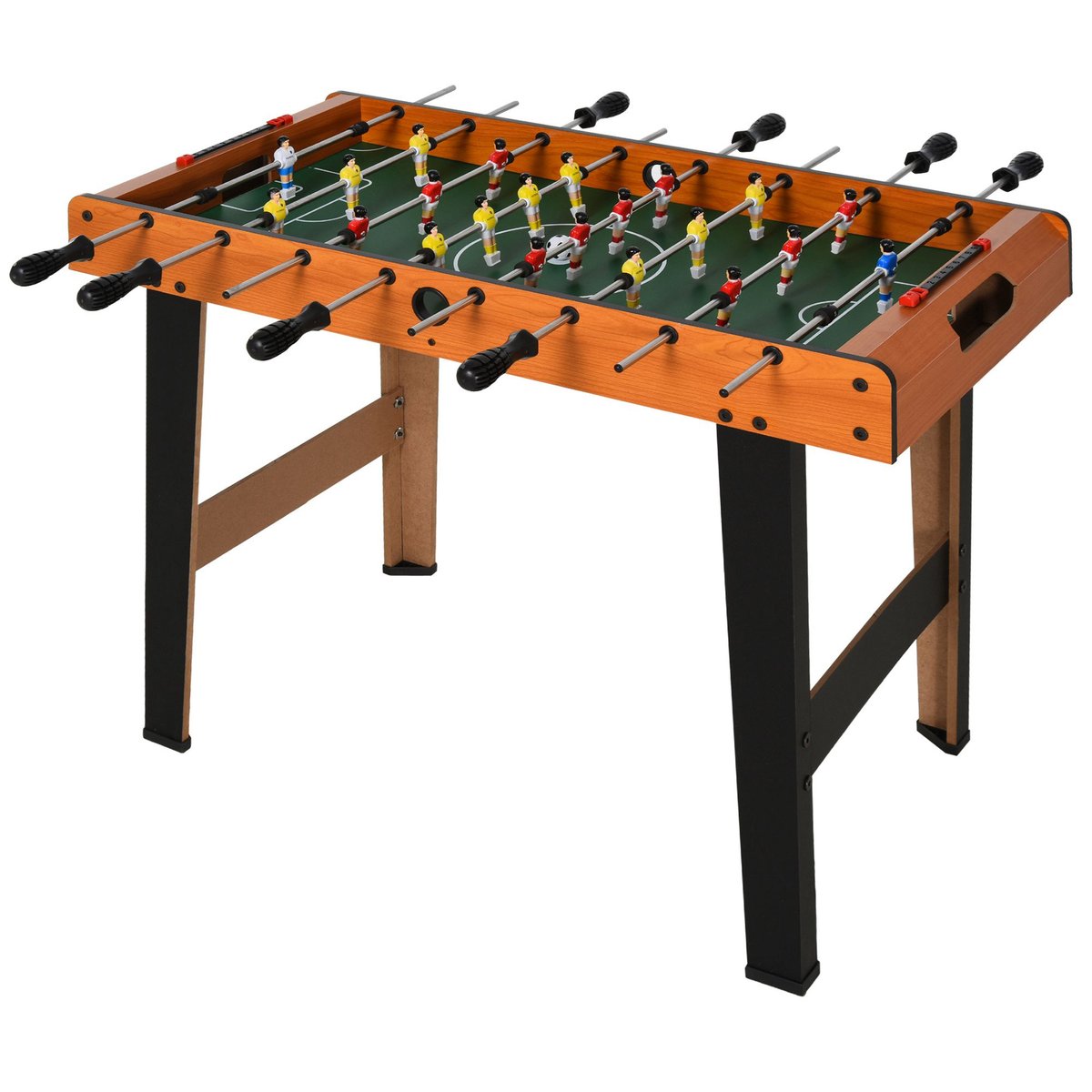 Mini Table Football MDF Bois naturel orange, HOMCOM