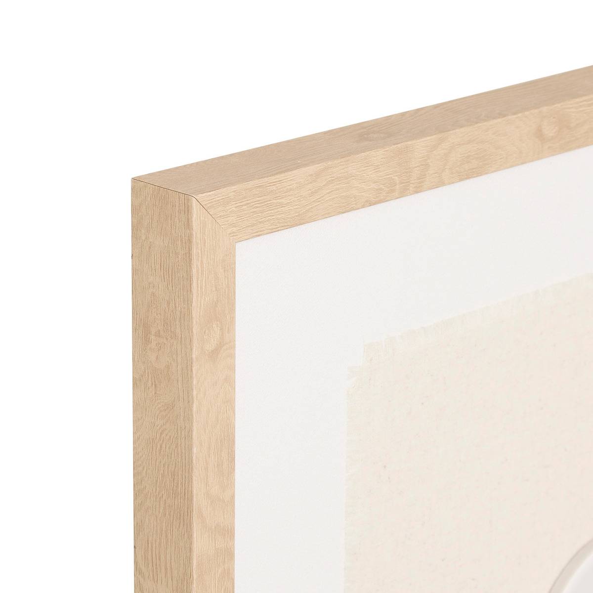 Toile en relief en lin avec motifs en céramique HOURIA beige, ATMOSPHERA