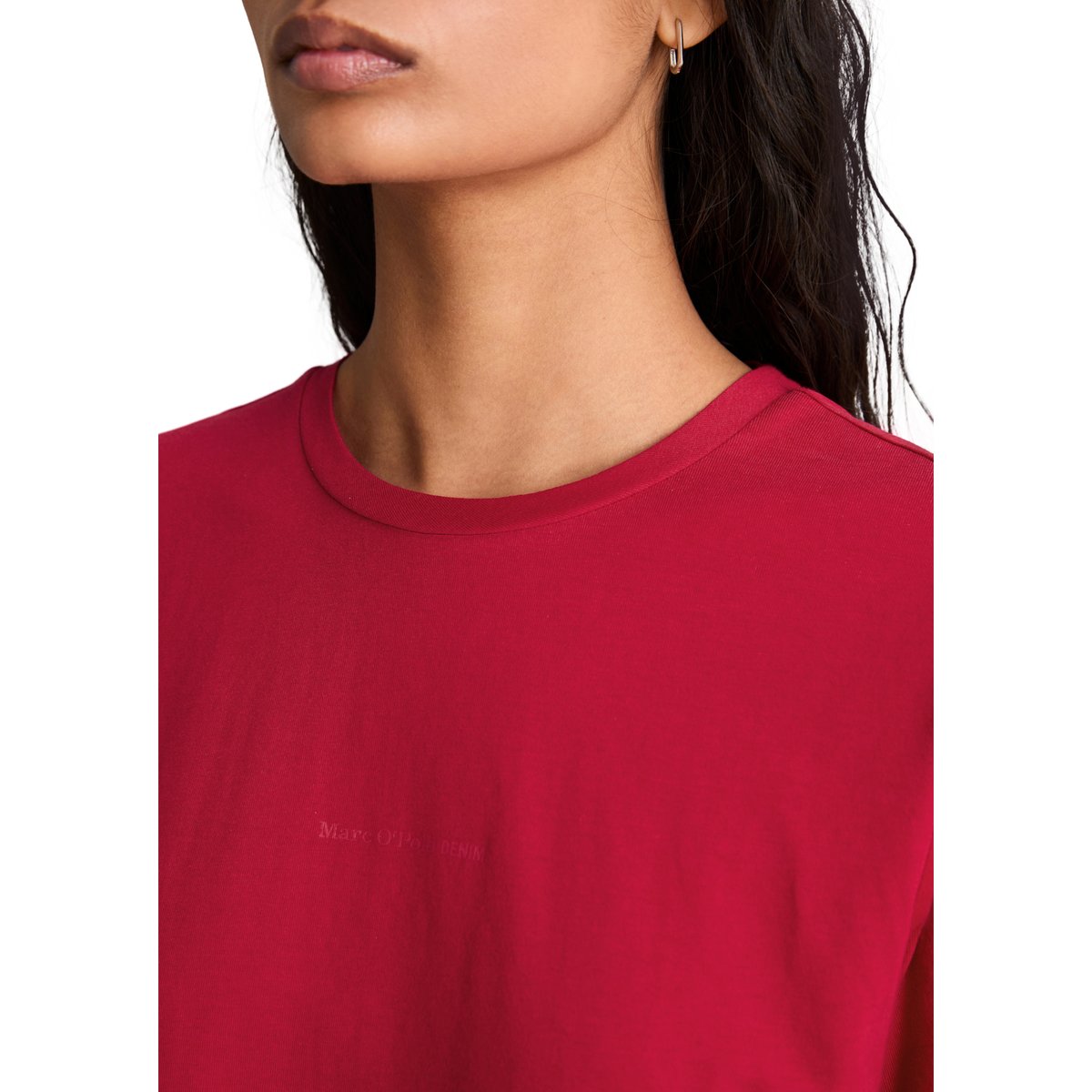 T-shirt DfC regular en coton organique rouge, MARC O’POLO DENIM