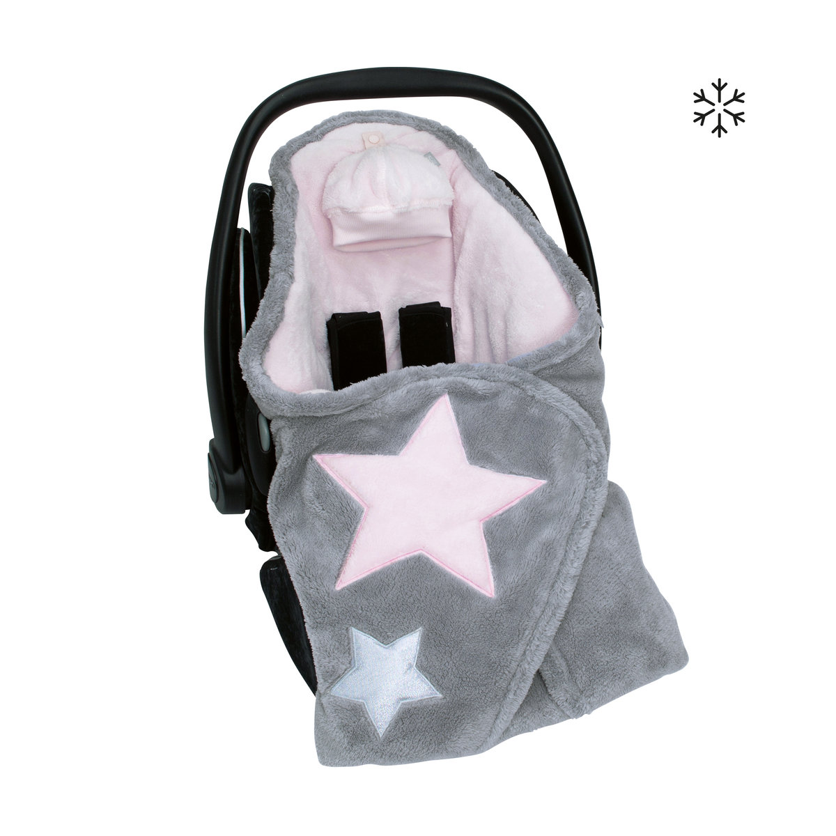Nid d'ange bébé poussette et siège auto hiver - Bien au chaud stars cristal, BEMINI