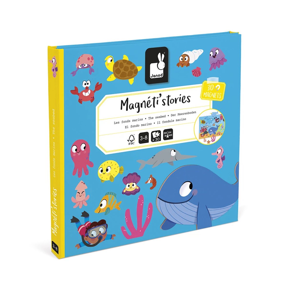 Magneti'stories Les Fonds Marins, 30 Aimants couleur unique, JANOD