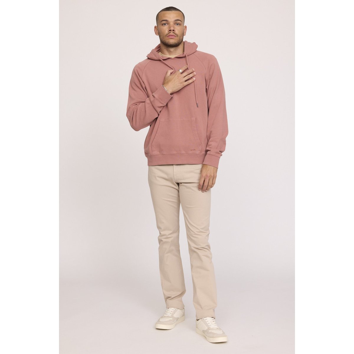 Pantalon coton straight LC126 marron, LEE COOPER