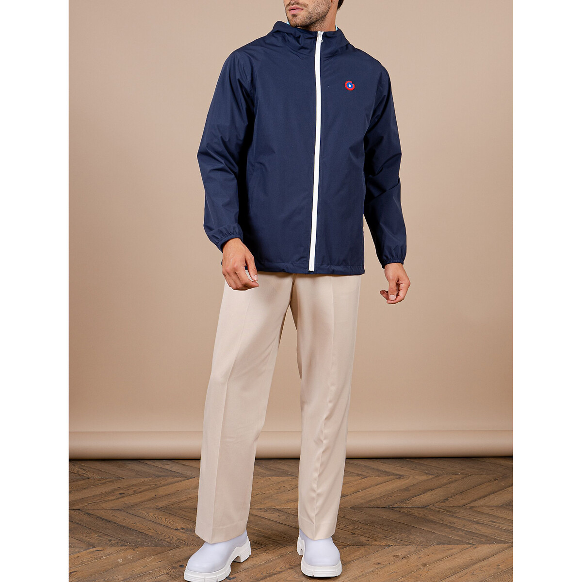 Coupe-vent court zippé unisexe PASSY indigo, FLOTTE