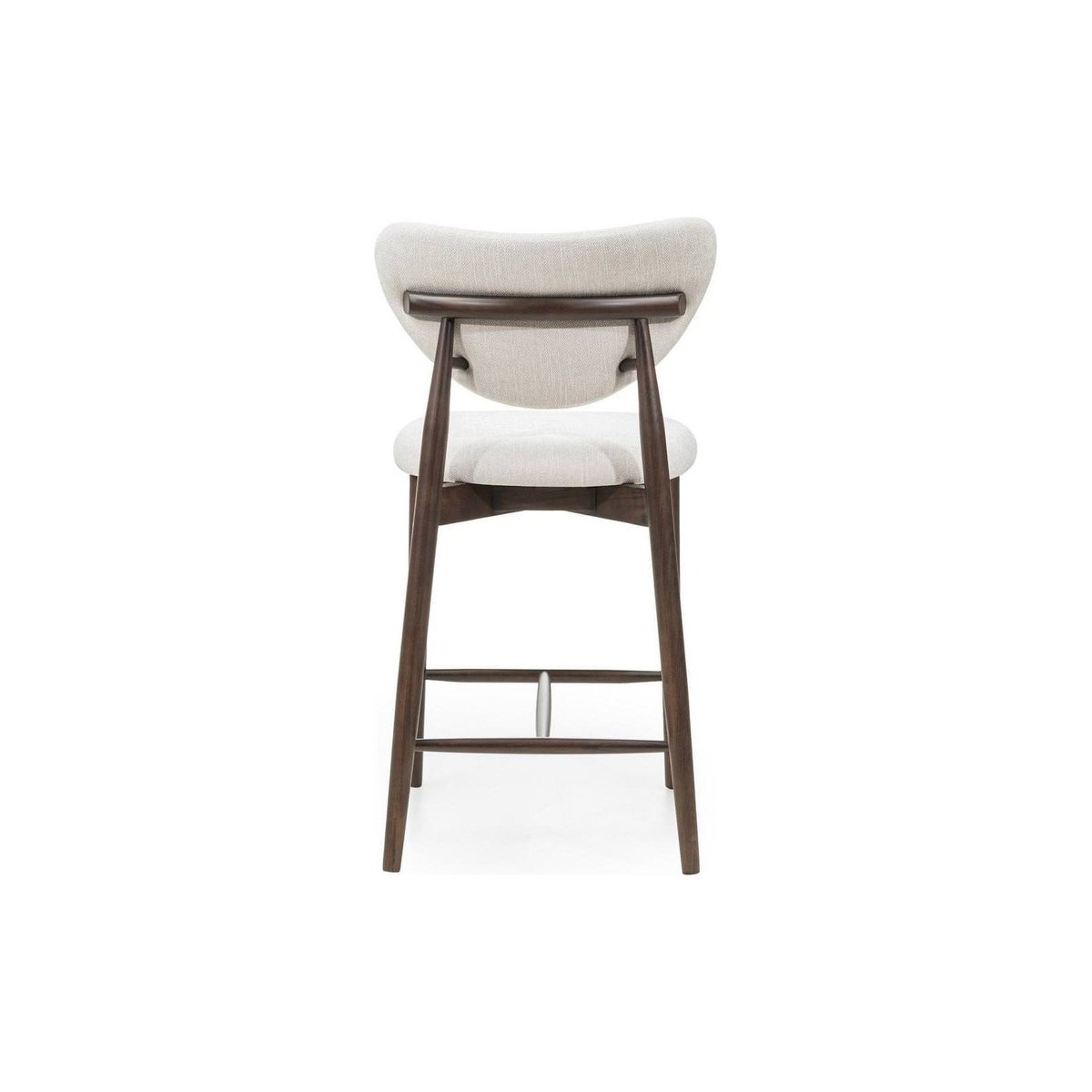 Tabouret de bar collection JULIETTE beige et noyer, RECOLLECTION