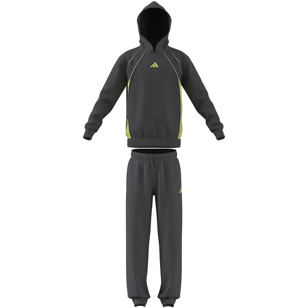 Ensemble en molleton, colorblock, sweat à capuche et pantalon de jogging gris, ADIDAS SPORTSWEAR