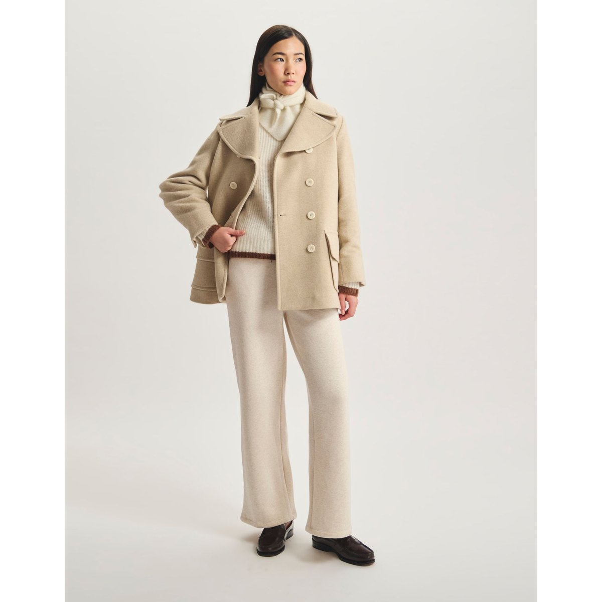 Caban Séraphine beige, INES DE LA FRESSANGE PARIS