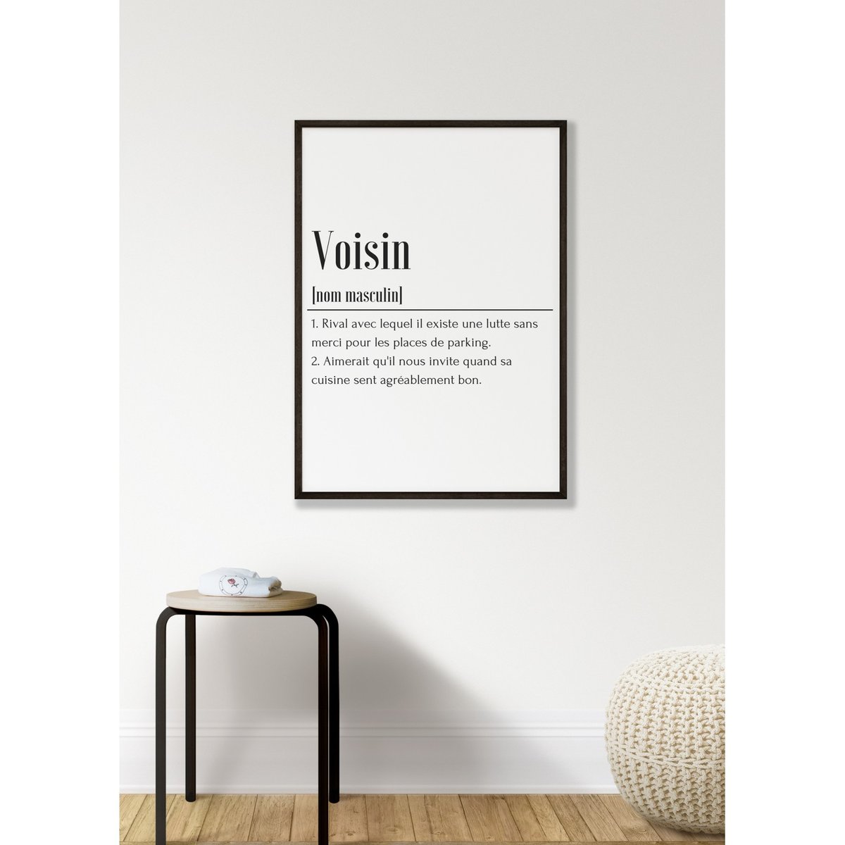 Affiche Définition Voisin blanc, L'AFFICHERIE
