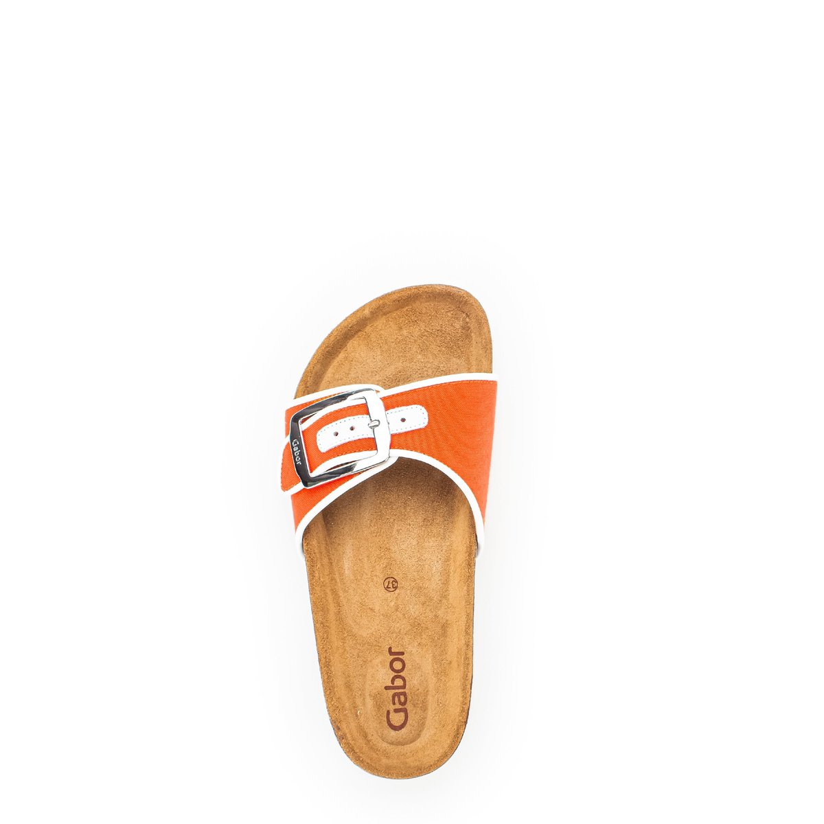 Mules en textile à talon plat orange, GABOR