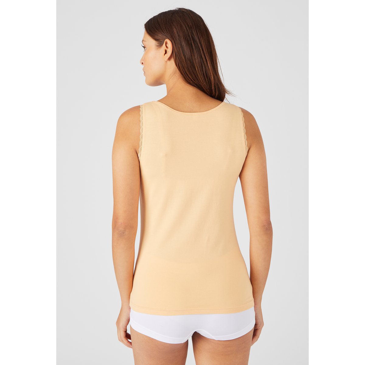 Débardeur Essential maille jersey extensible orange abricot glacé, DAMART