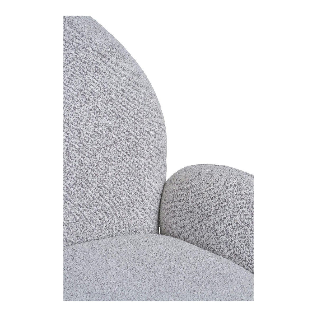Chaise de salle à manger en tissu bouclette beige forme ronde (lot de 2) BERLIN beige, PIER IMPORT