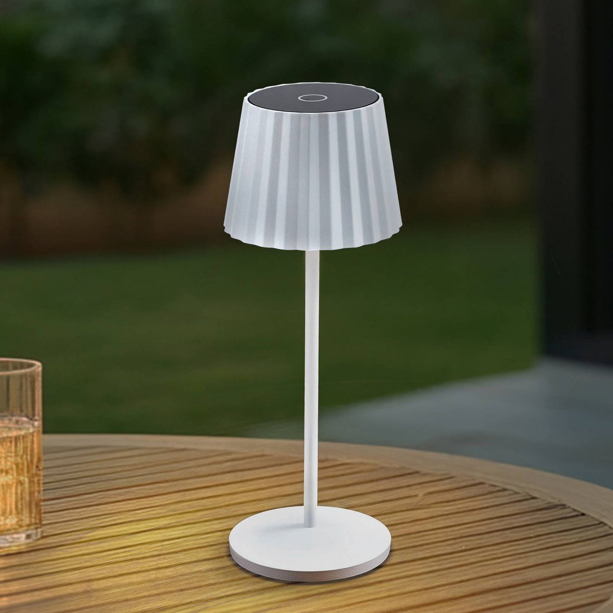 Luminaire de terrasse en aluminium moderneLED blanc mat, LINDBY