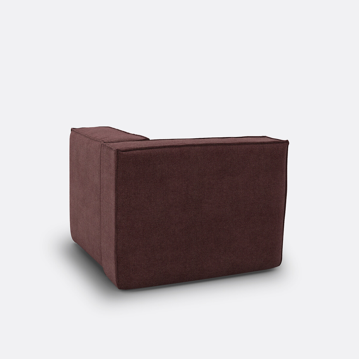 Elément d'angle pour canapé modulable, en tissu texturé, SEVEN prune, LA REDOUTE INTERIEURS
