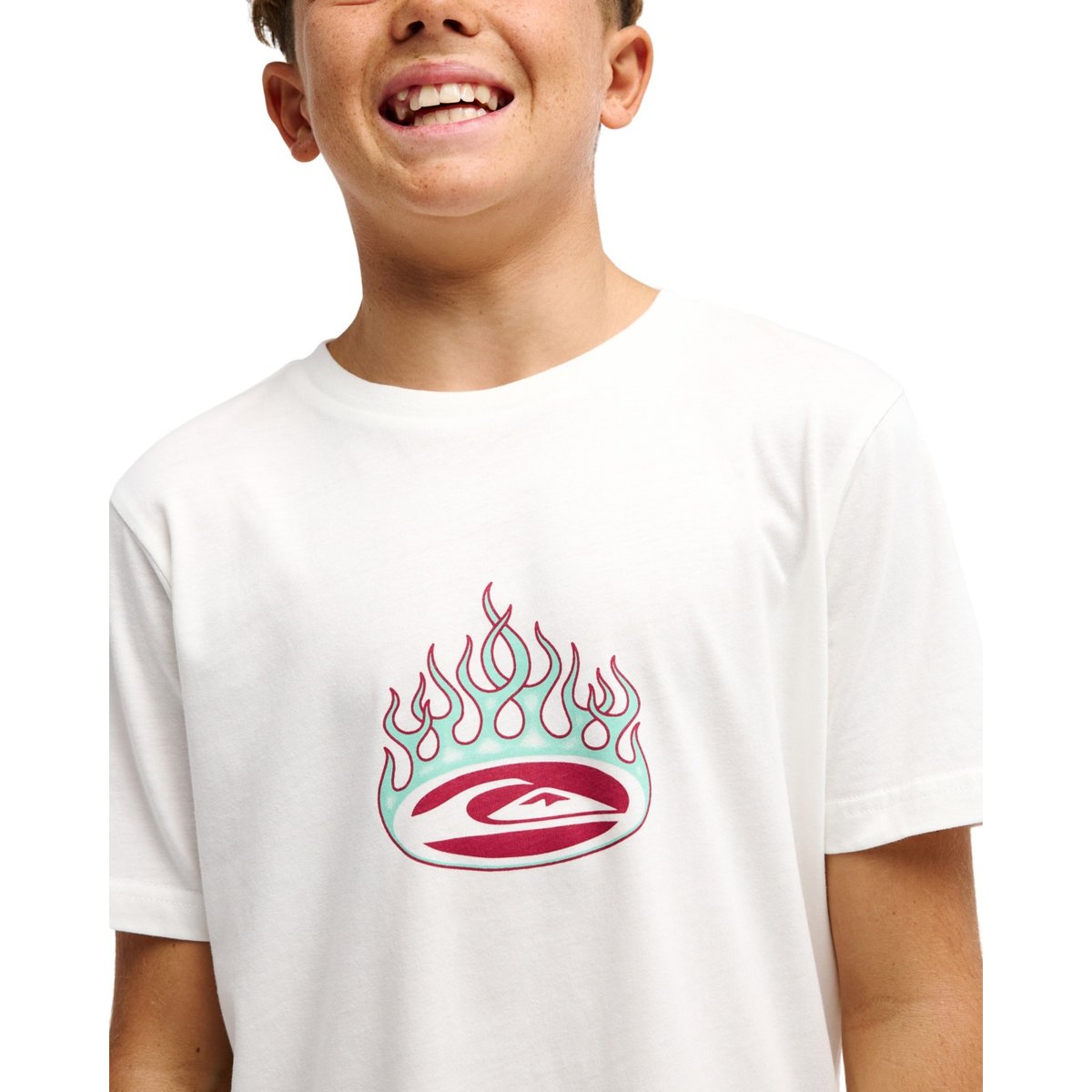 T-Shirt manches courtes FISHING blanc snow white, QUIKSILVER