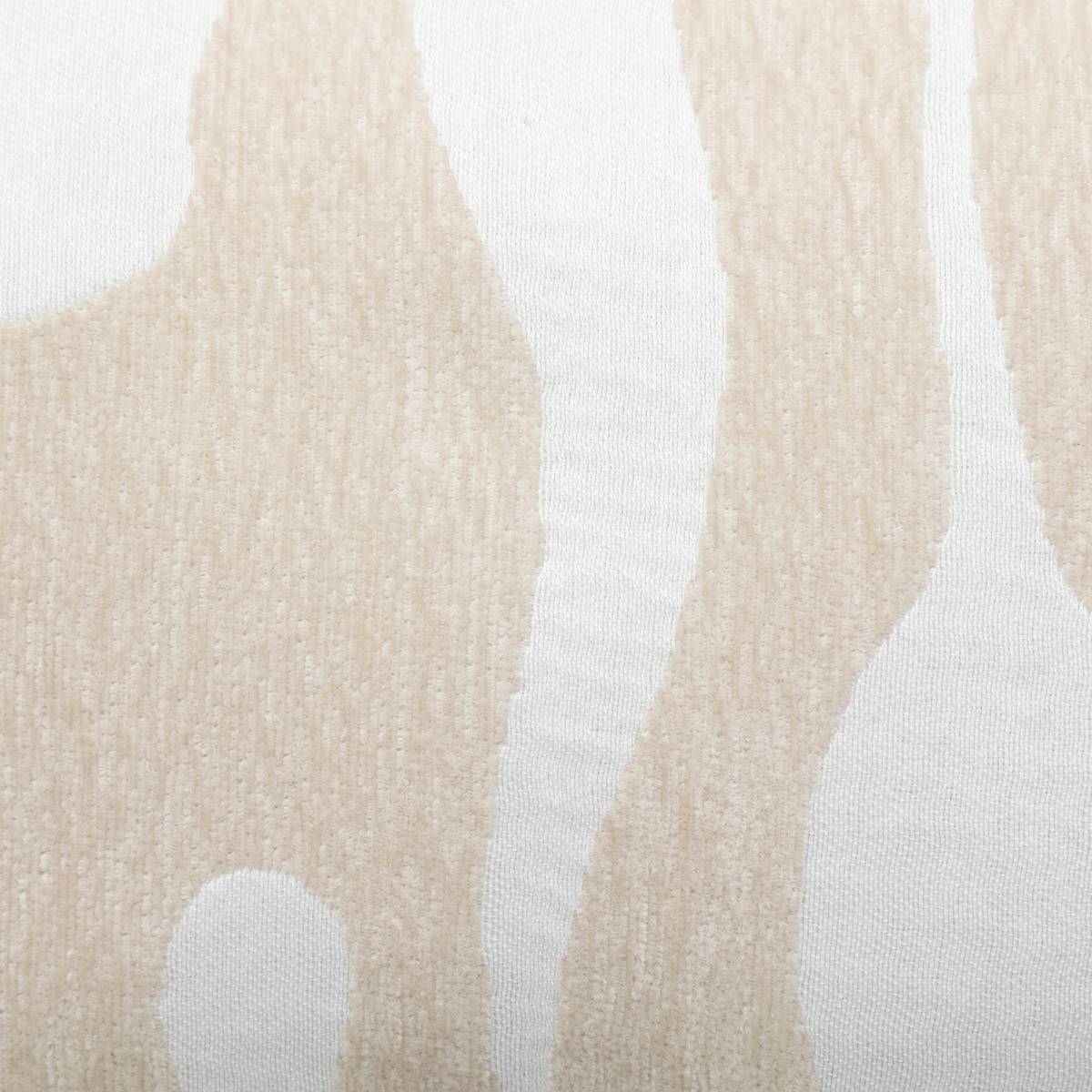 Coussin déhoussable en chenille jacquard MADINI beige lin, ATMOSPHERA