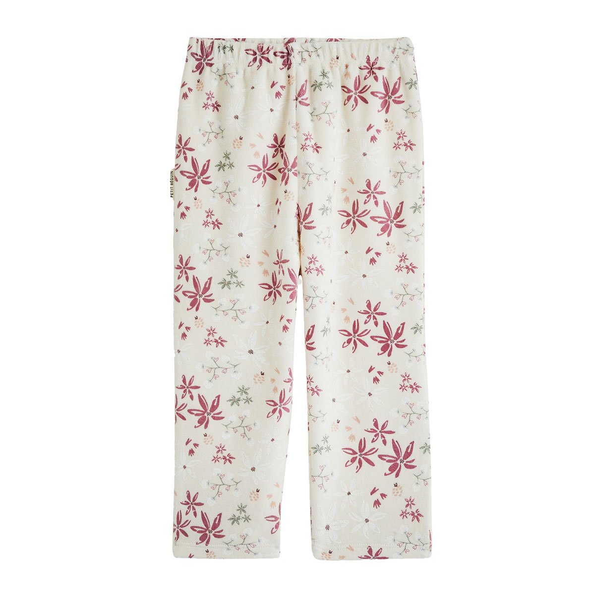 Pyjama enfant 2 pièces en velours Misti kaki, PETIT BEGUIN