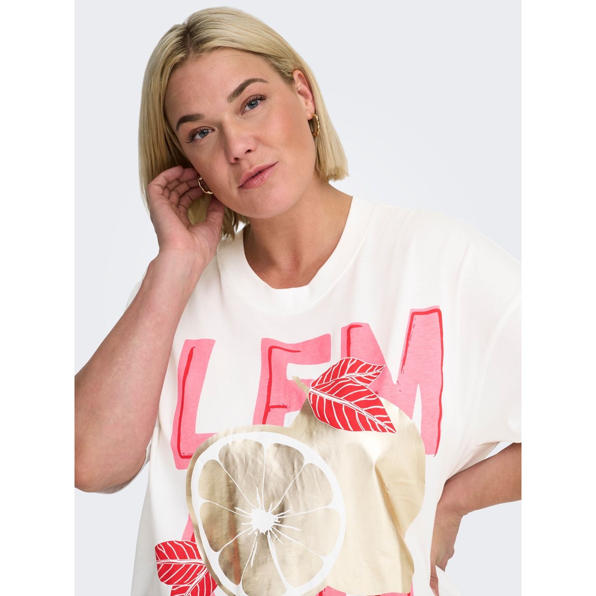 T-Shirt cloud dancer, ONLY CARMAKOMA