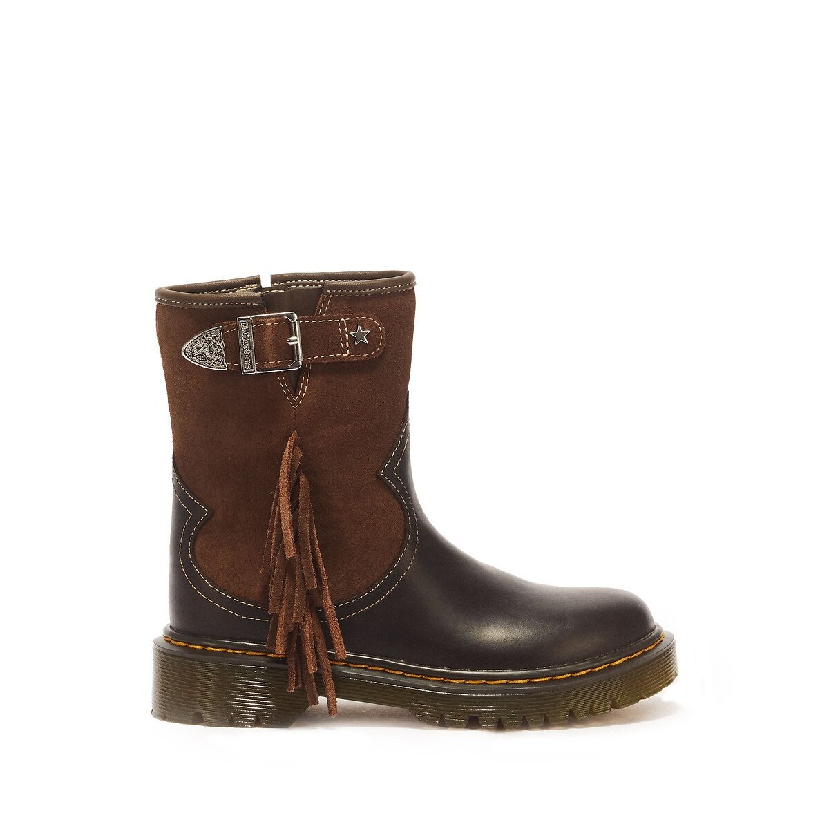 Bottes en cuir, Genaya Rodeo Junior marron, DR. MARTENS