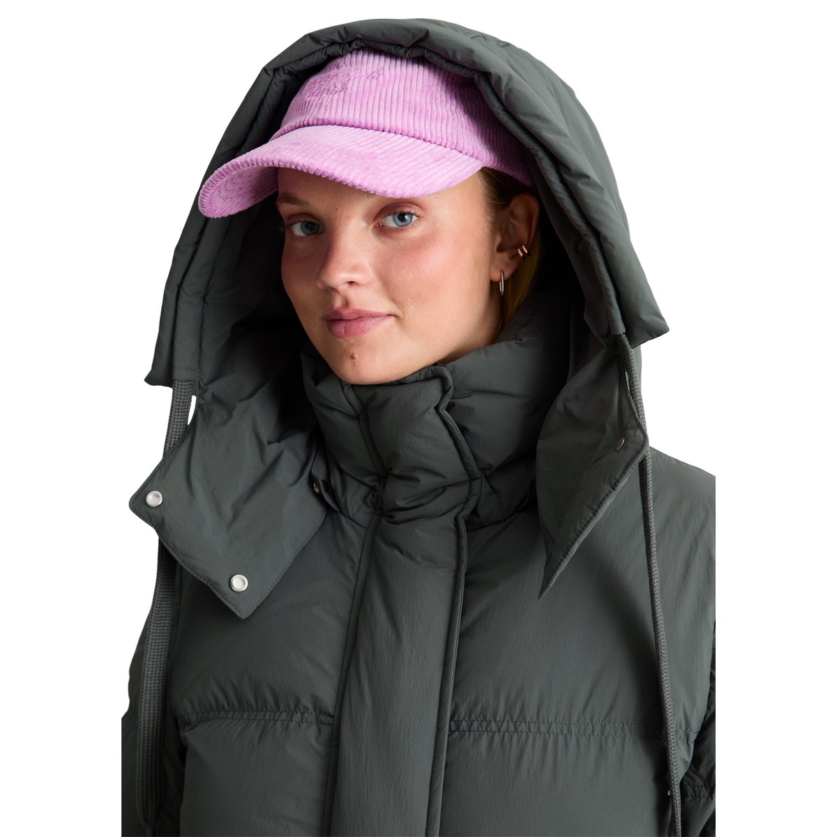 Manteau matelassé en duvet, coupe regular avec une surface hydrofuge gris, MARC O’POLO DENIM