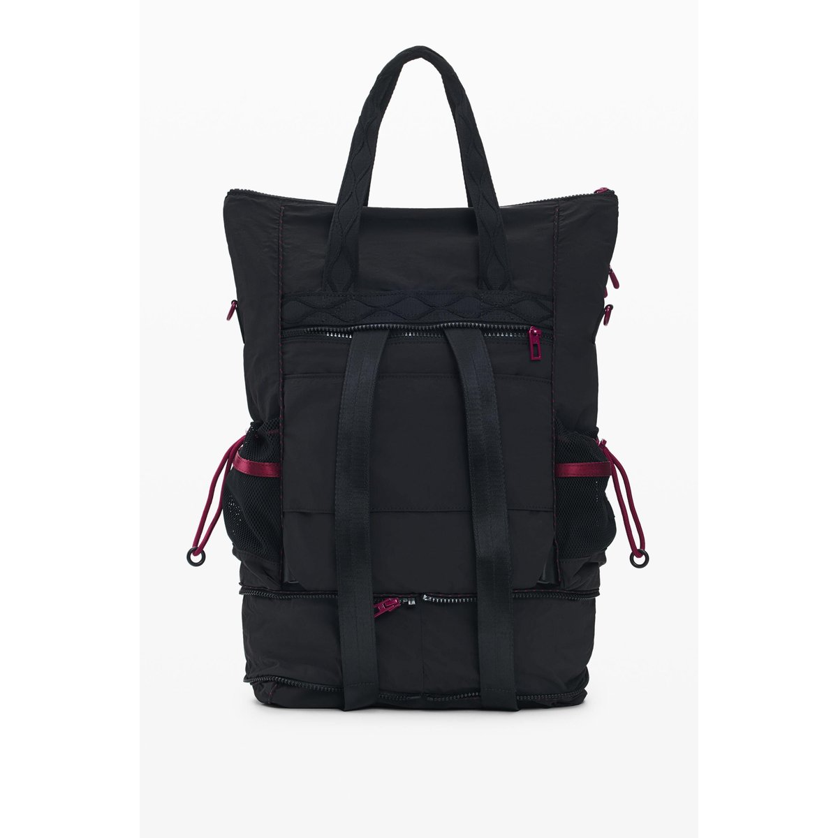 Grand sac à dos en nylon noir, DESIGUAL